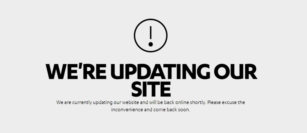 Site under maintenance