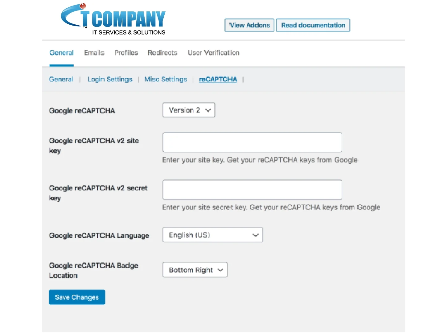 reCAPTCHA Plugin