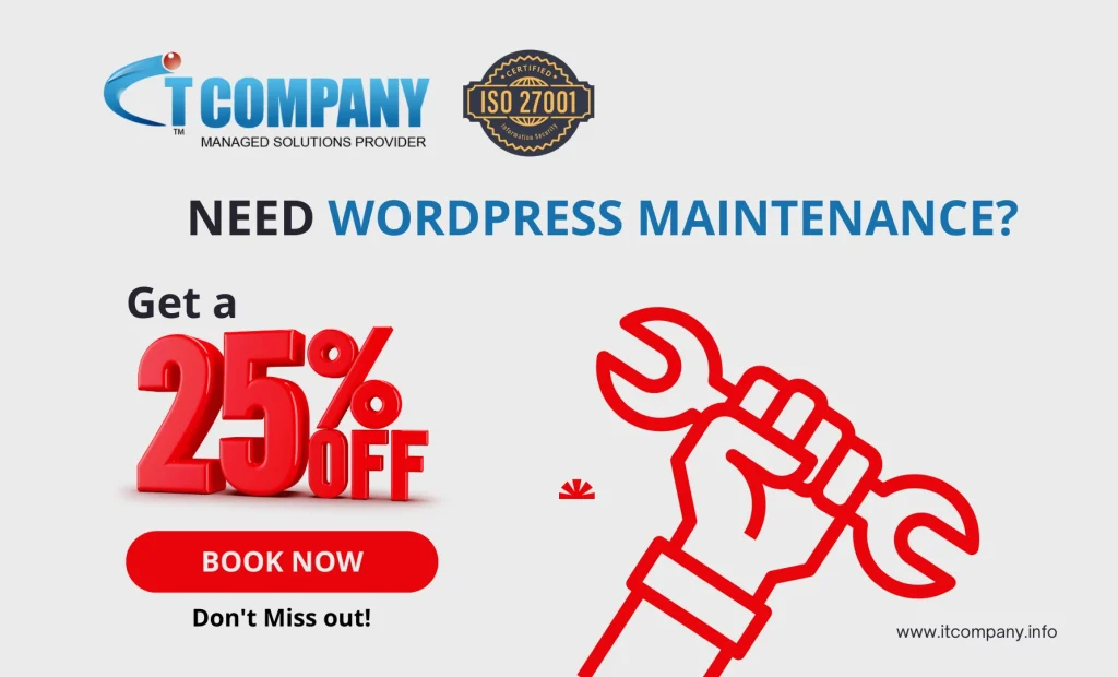 25% off on wordpress web maintenance services