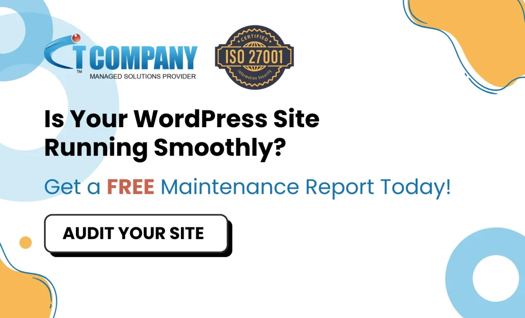 wordpress maintenance report