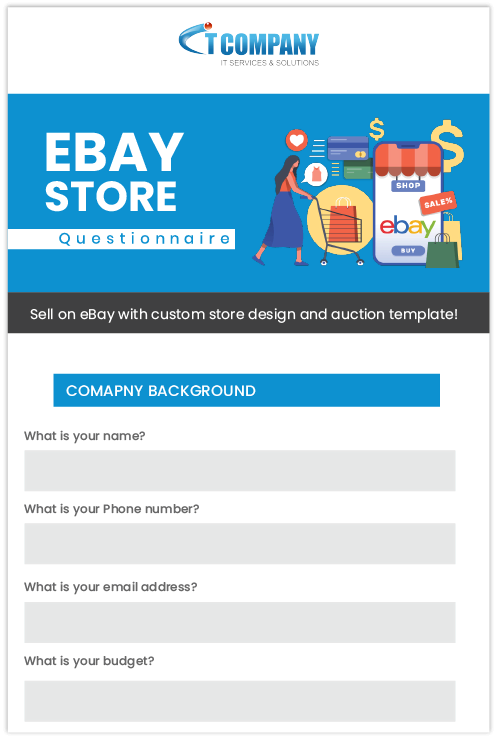 Ebay Store Questionnaire